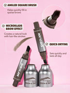 Brow Sculpt Dip-Espresso – Angled Brush & Hair-Stroke Liquid