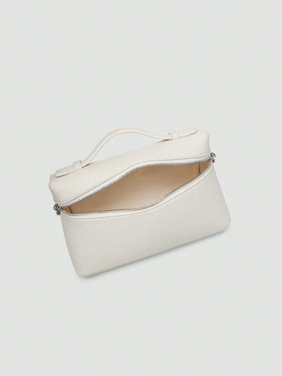 EVLO - Small Grained Leather Handbag - Beige