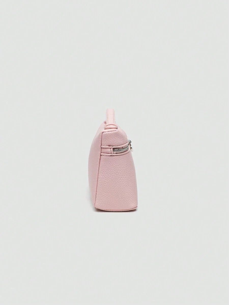 EVLO - Small Grained Leather Handbag - Pink