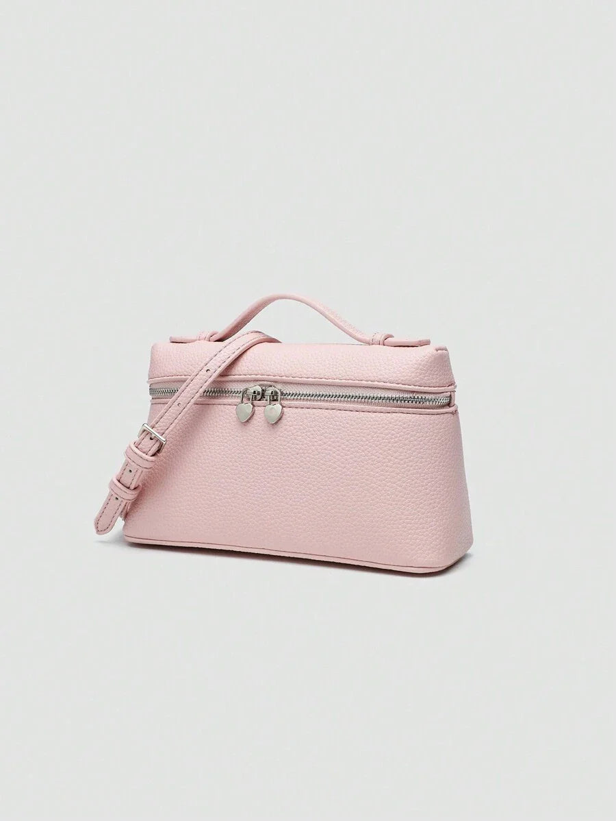EVLO - Small Grained Leather Handbag - Pink