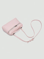 EVLO – Kleine Handtasche aus genarbtem Leder – Rosa