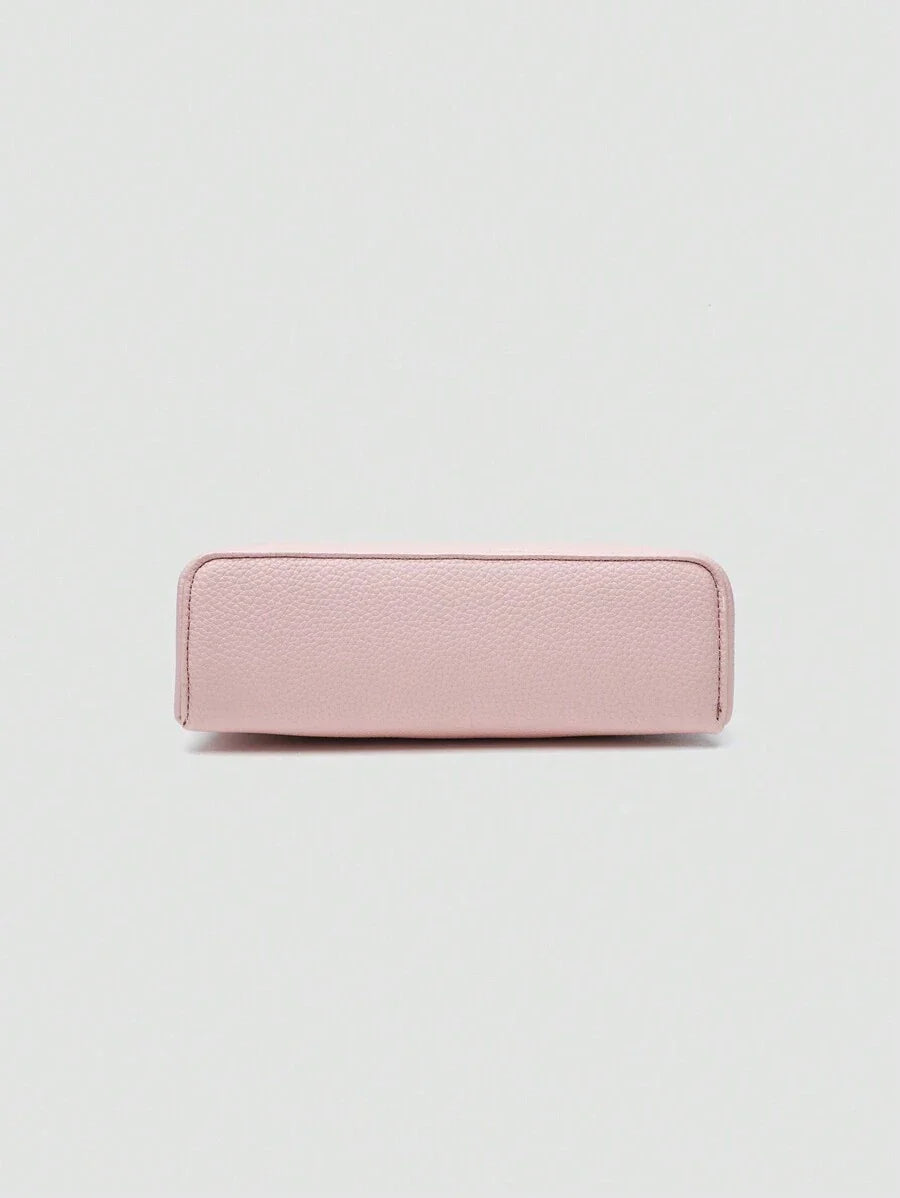 EVLO - Small Grained Leather Handbag - Pink