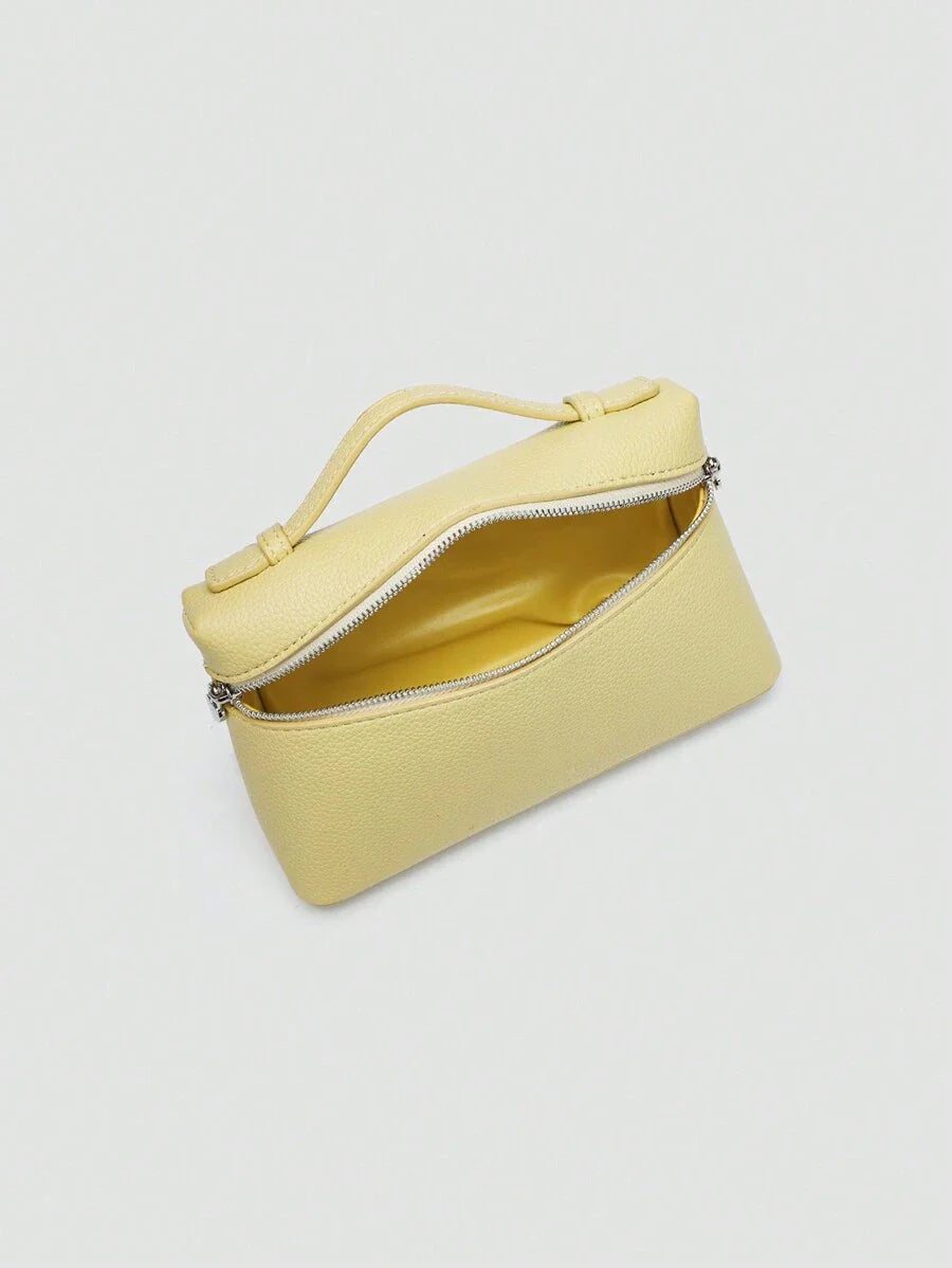 EVLO - Small Grained Leather Handbag - Yellow