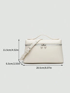 EVLO - Small Grained Leather Handbag - Beige